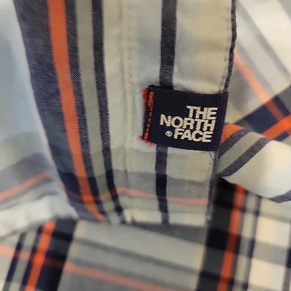 The North‎ Face Polo Shirt Mens XL Multicolor Plaid Long Sleeve Button Up